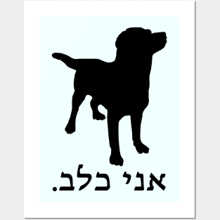 I'm A Dog (Hebrew, Masculine) Posters and Art